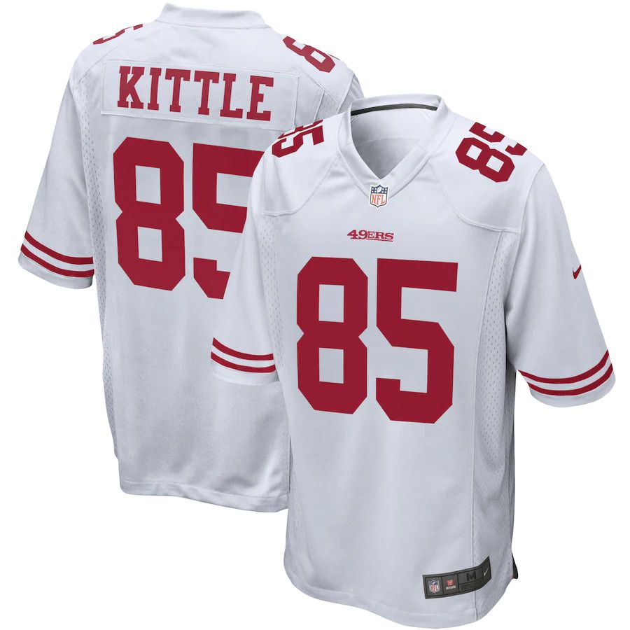 Men San Francisco 49ers #85 George Kittle Nike White Game NFL Jersey->san francisco 49ers->NFL Jersey